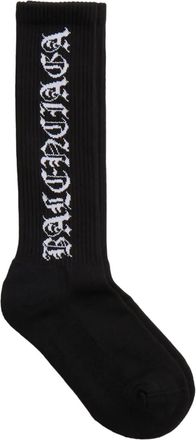 Balenciaga Calzini Gothic con logo - Nero