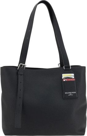 Balenciaga Leren schoudertas met kaarthouder - Heren - Shoppers - Zwart - ONE Size - Leer - Tassen