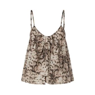 Pinko Pinko, Dames, Tops, Beige, Maat: L Katoen
