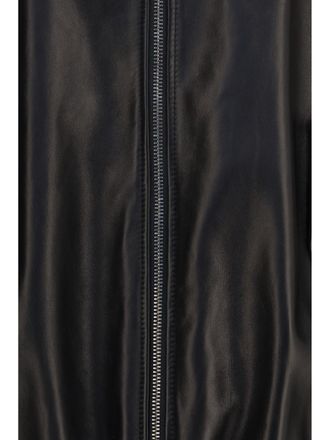 Brunello Cucinelli Womens Leather Jacket Lambskin Black