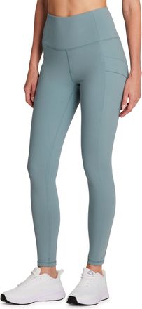 Avalanche Womens Super Soft Cargo Hiking Gym Full Length Legging with Pockets, Envelope Lead Blue, Large
