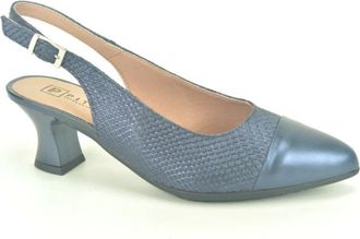Pitillos Blauw Bedrukte Tip Schoenen - Dames - Pumps - Blauw - 36 EU - Schoenen