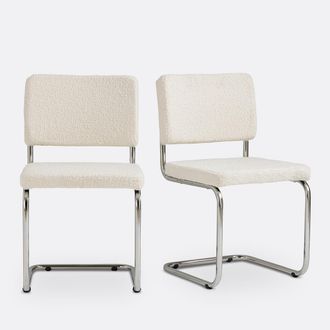 La Redoute Interieurs Set van 2 bouclette stoelen, Sarva