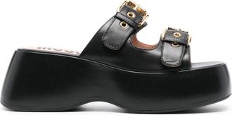 Moschino 75mm Dolly leather sandals - women - Leather - 37 - Black