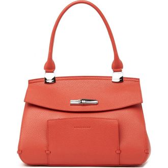 Longchamp Madeleine Leather Handbag in Burnt Red at Nordstrom Rack