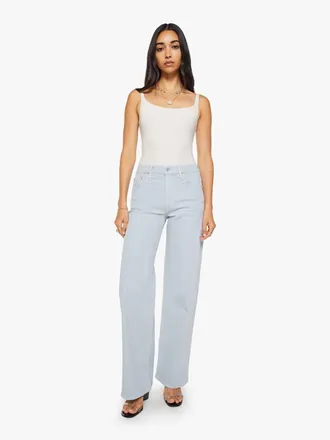 Mother Rerun Zip Sneak Jeans In Ballad Blue