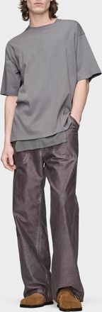 Maison Margiela T-shirt With An Asymmetrically Finished Hem, Mens, Grey