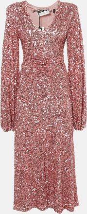 Rotate Rapture Rose Sequin Mesh Sirin Dress