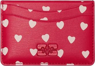 Ganni Portacarte con stampa - Rosso