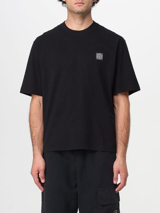 Stone Island T-shirt in cotone con logo Stone Island