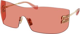 Miu Miu MU B53S Zonnebril - Dames - Accessoires - Geel - Maat: 44 MM Polyamide