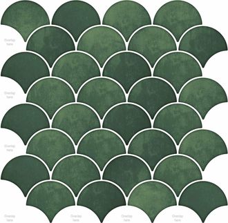 vidaXL Baldosa De Escama De Pescado 10 Uds. Verde Oscuro 30 X 30 Cm Vidaxl