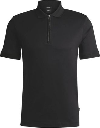HUGO BOSS Polston 11 Polo - Heren - Polos - Zwart - XL - Katoen - Tops
