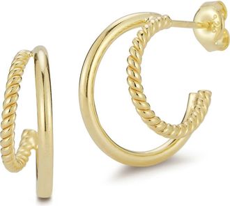 Glaze Jewelry 14K Gold Vermeil Double Band Hoop Earrings at Nordstrom Rack