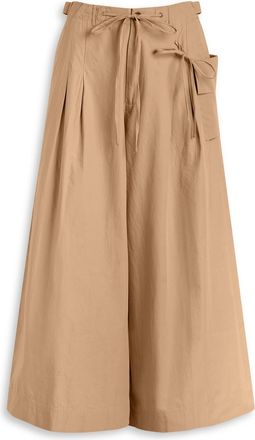 Damson Madder Tatianna Cotton Culotte Trousers - Tan - 16 (UK16 / XL)