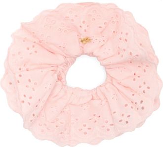L. Erickson Arden Eyelet Scrunchie in Pink at Nordstrom