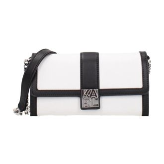 Karl Lagerfeld Bolso de mano con cadena y monograma - Bags - Mujer - Blanco - ONE SIZE