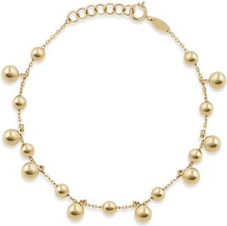 Bony Levy 14K Gold Sphere Station Bracelet in 14K Yellow Gold at Nordstrom, Size 7