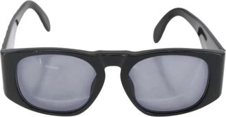 Chanel Pre-owned Accessories, female, Black, Size: ONE SIZE Pre-owned Vintage Rectangular Shield Sunglasses