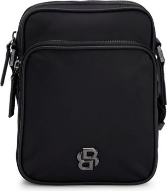 BOSS Twill reporter bag with Double B monogram