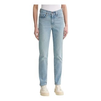 Levi's 724 High Rise Straight Jeans - Dames - Slim Fit Jeans - Blauw - W28 L30 - Denim - Jeans