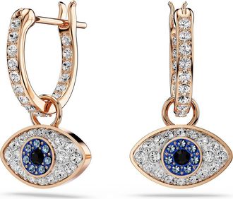 Swarovski Symbolica Drop Hoop Earrings in Rose Gold/Multi at Nordstrom