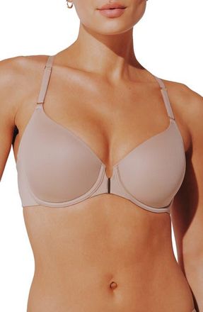 Thirdlove ComfortStretch Underwire Front Close Racerback Bra in Taupe at Nordstrom, Size 36C1/2