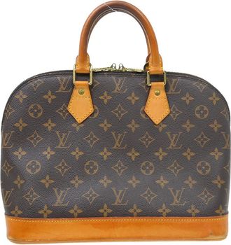 Louis Vuitton Alma Handbag Monogram Canvas Brown Canvas Handbag (Pre-Owned)