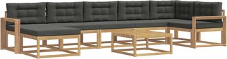 vidaXL Conjunto De Sof&aacute;s De Exterior 8 Uds. Blanco Y Antracita Vidaxl