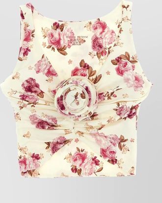 Magda Butrym re26 bikini top cropped ruched floral