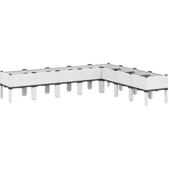 vidaXL Jardinera Con Patas Pp Blanco 200x160x42 Cm Vidaxl