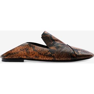 Iro Phyton Tuxedo Flat in Black /Cognac at Nordstrom, Size 36
