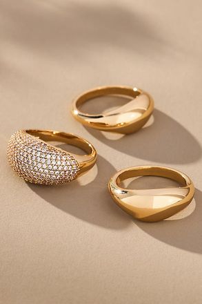 Ettika Timeless Glamour Rings, Set of 3