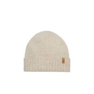 Vince Accessoires, Dames, Beige, ONE Size, Kasjmier, Kasjmier Jersey Beanie havermeel