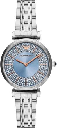 Emporio Armani RVS Dameshorloge- Grijze Kleur - Dames - Horloges - Grijs - ONE Size - Accessoires