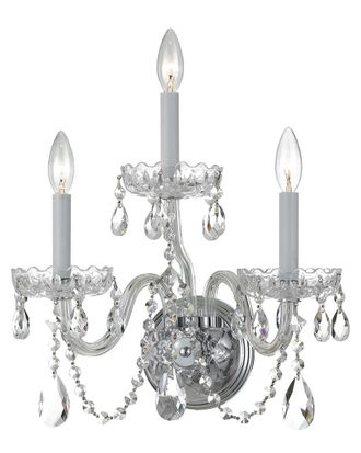 Crystorama 3-Light Traditional Crystal Sconce