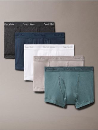 Calvin Klein Mens Cotton Classics 5-Pack Trunk - Multi - XL
