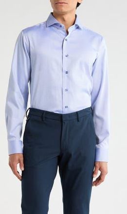 Lorenzo Uomo Trim Fit Cotton Dress Shirt in Coastal Blue at Nordstrom Rack, Size 14.5 - 32