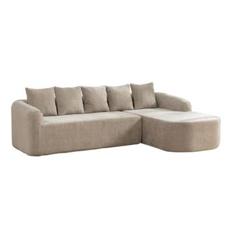 Urban Meuble Sof&aacute; esquinero modular de 3-4 plazas en tela de chenilla gris