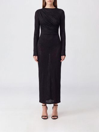 Paloma Wool Abito midi drappeggiato in cotone organico slim fit
