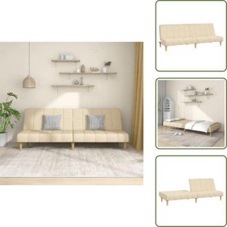 vidaXL Divano letto trasformabile - vidaXL Divano Letto a 2 Posti Crema in Tessuto - Divano letto in tessuto