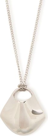 Khaite Lotus Small Palladium-plated Necklace - Silver - One Size
