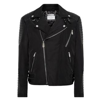 Philipp Plein Heren, Jassen, Zwart, Maat: 3XL Nylon