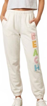 Vintage Havana Beach Studded Sweatpants In Beige Multi