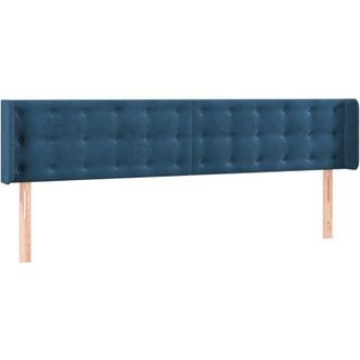 vidaXL Cabecero Con Led De Terciopelo Azul Oscuro 163x16x78/88 Cm Vidaxl