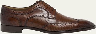 Christian Louboutin Mens Grave Wingtip Brogue Leather Derby Shoes