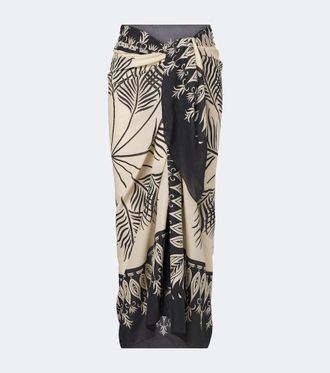 Johanna Ortiz Printed cotton beach cover-up