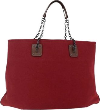 Bottega Veneta Pre-owned Tote Bags, female, Red, Size: ONE SIZE Pre-owned Vintage Tote Bag