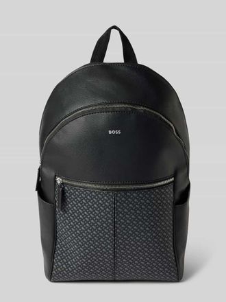 HUGO BOSS Rucksack mit Label-Print Modell Zair in Black, Größe 1