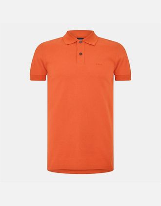 HUGO BOSS Mens Firenze Short Sleeve Polo Shirt - Orange - Size: 38